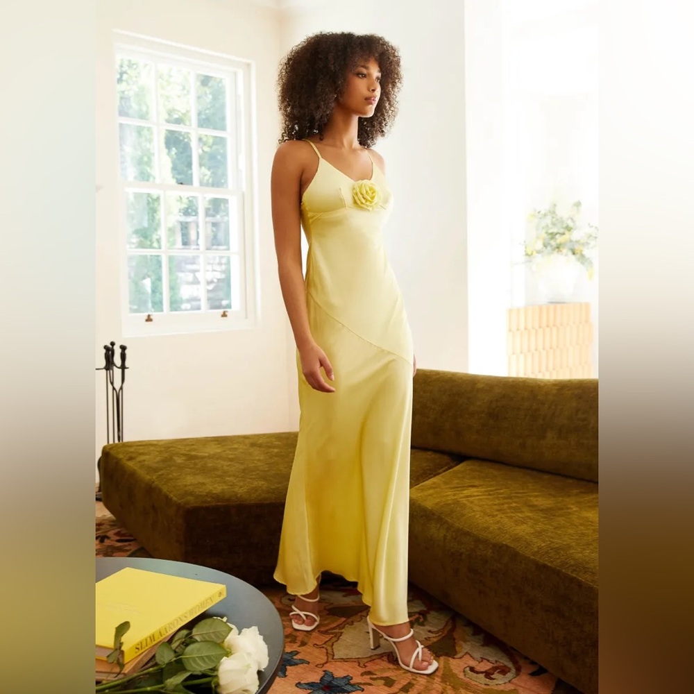 Peppermayo Garden Of Eden Yellow Maxi Dress